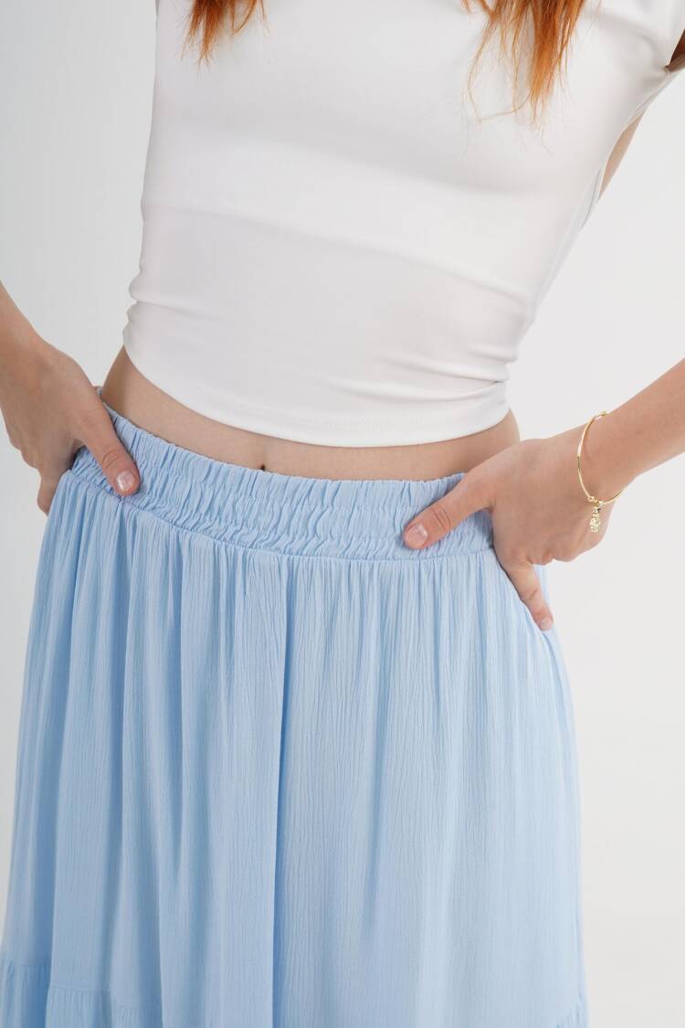 Layered Maxi Skirt Mid Waist Casual Boho