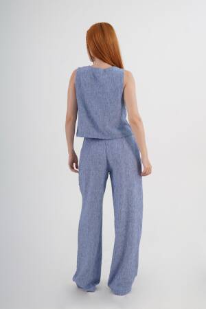 Blue Elegant Casual Streetwear Set - Brand: Lustrin - Women's Clothing Wholesale - Globality Store