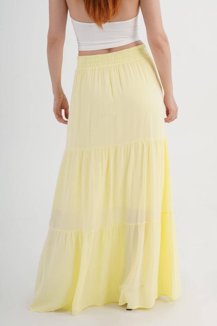 Layered Maxi Skirt With Mid Waist