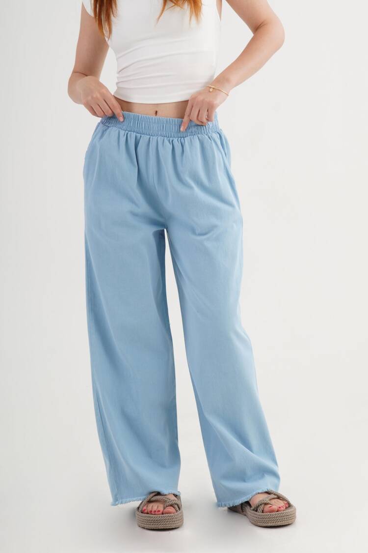 Palazzo Pants With High Waist And Wide Leg