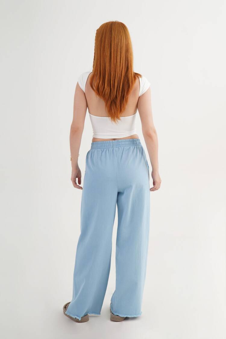 Palazzo Pants With High Waist And Wide Leg