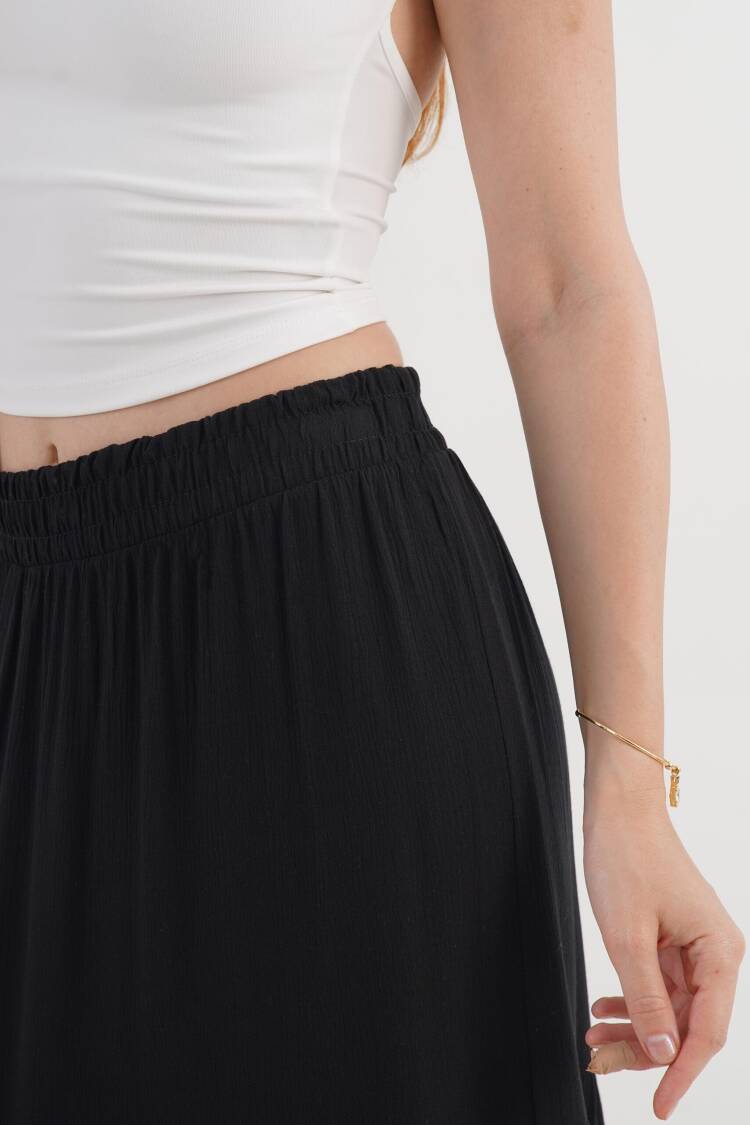Layered Maxi Skirt Pull On