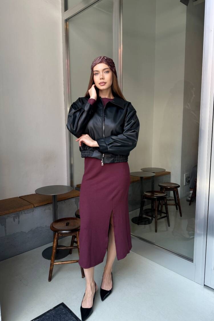 Biker Jacket With Oversized Fit