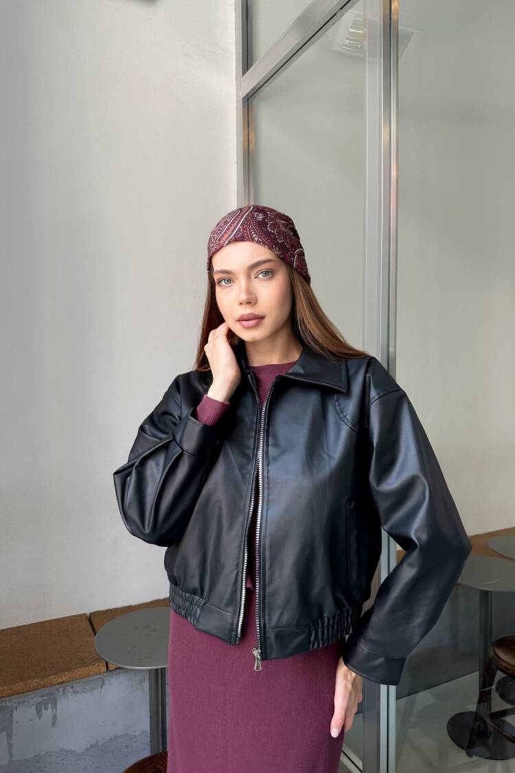 Biker Jacket With Oversized Fit