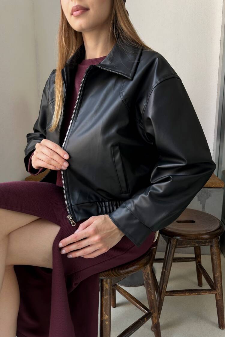 Biker Jacket With Oversized Fit