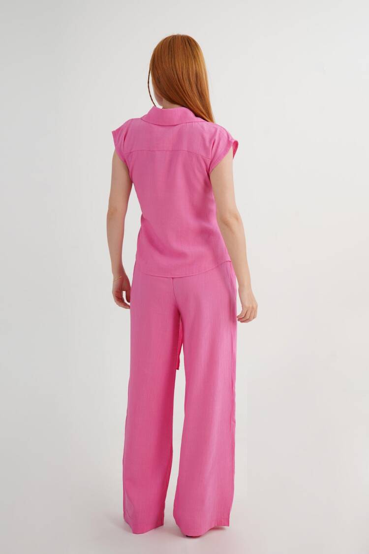 Pink Set - Casual Elegant Formal Wide Leg Palazzo