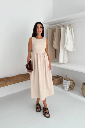 Fit And Flare Midi Dress With Cap Sleeves - Brand: Mode Roy - Women's Clothing Wholesale - Globality Store
