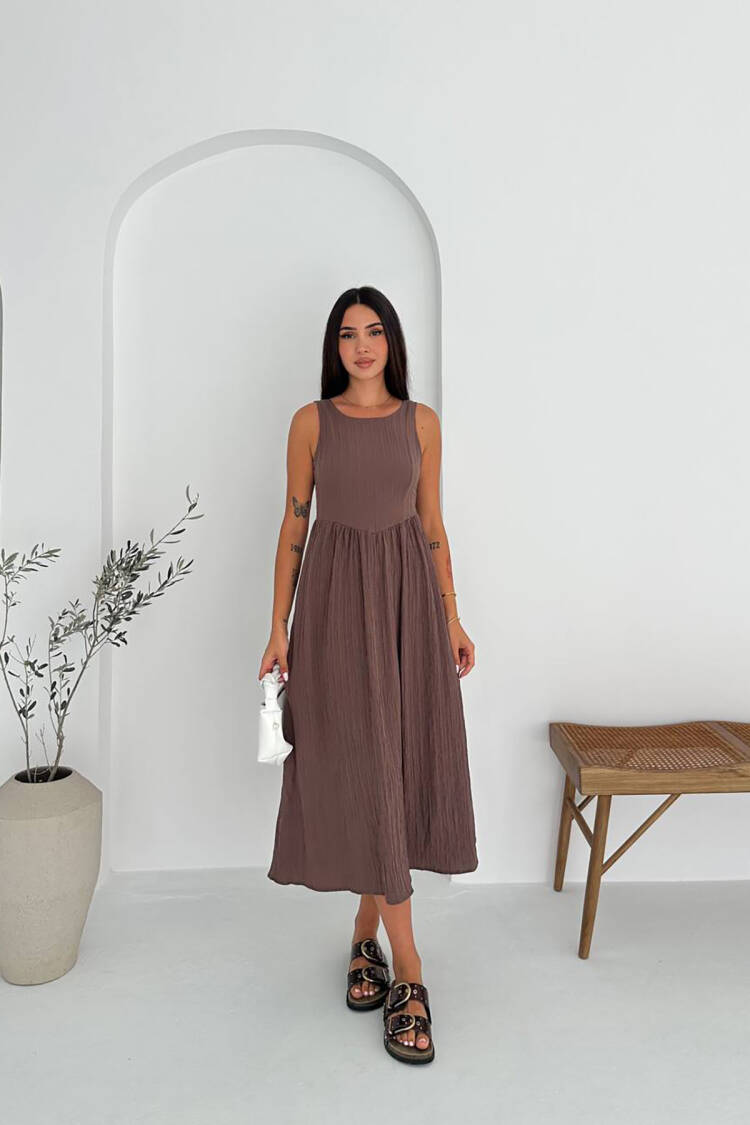 A-Line Dress With Cap Sleeves