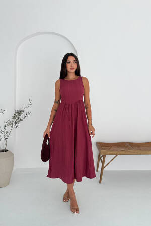 Fit And Flare Midi Dress - Brand: Mode Roy - Women's Clothing Wholesale - Globality Store