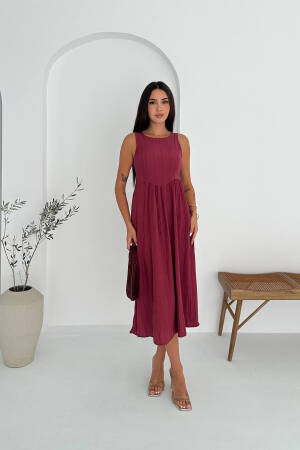 Fit And Flare Midi Dress - Brand: Mode Roy - Women's Clothing Wholesale - Globality Store