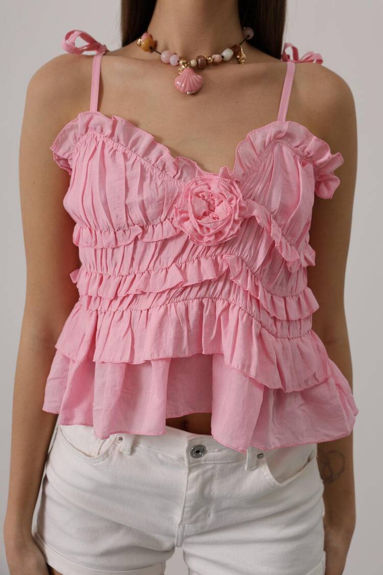 Boho Casual Sleeveless Crop Blouse