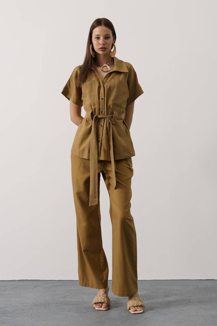 Khaki Casual Elegant Set - Brand: Reyon - Women's Clothing Wholesale - Globality Store