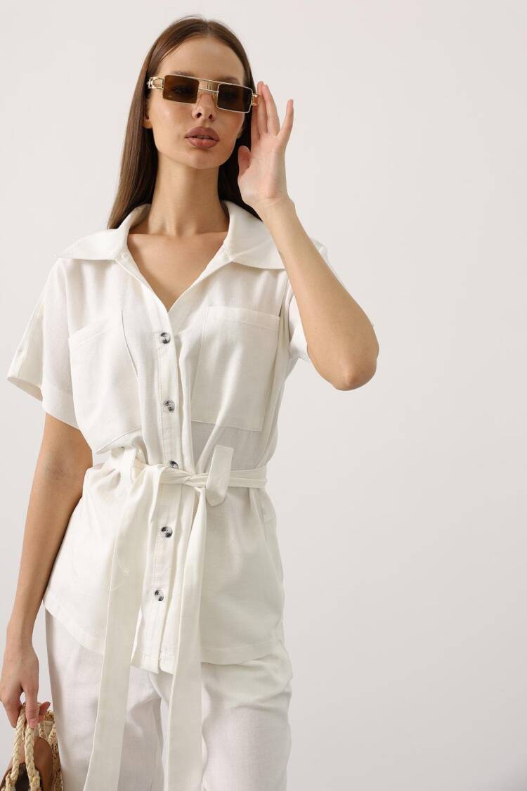 Elegant Buttoned Palazzo Set