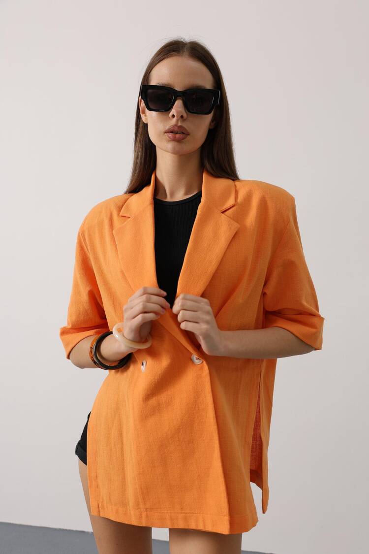 Single-Breasted Blazer Jacket
