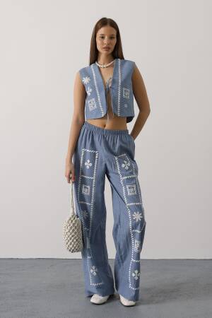 Blue Ethnic Casual Boho Set - Brand: Reyon - Women's Clothing Wholesale - Globality Store