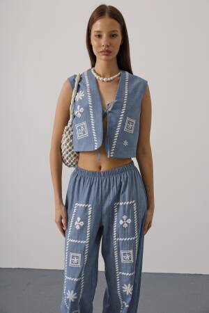 Blue Ethnic Casual Boho Set - Brand: Reyon - Women's Clothing Wholesale - Globality Store