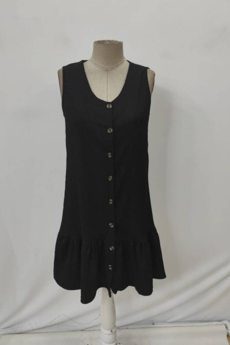 Black Casual Cute Mini Shirt Dress
