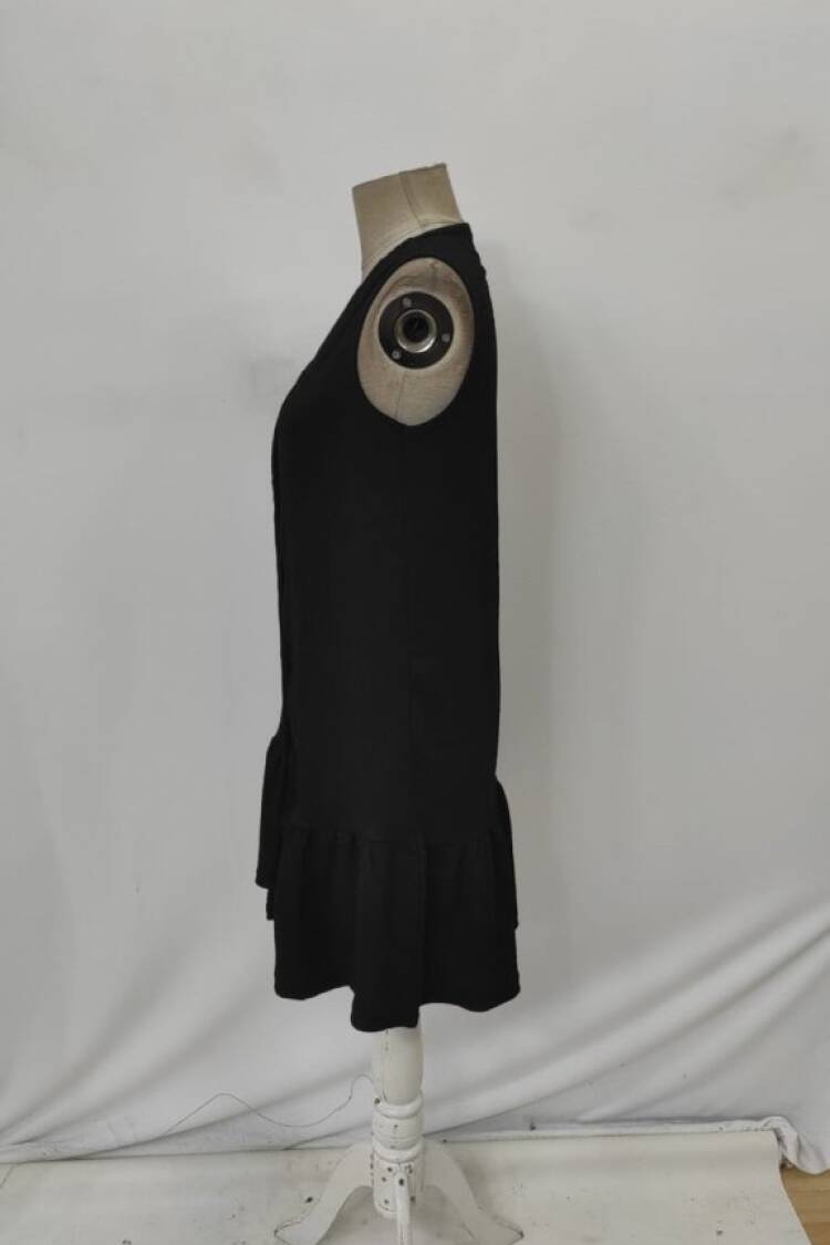 Black Casual Cute Mini Shirt Dress