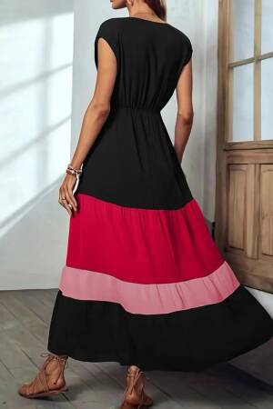Black Fit And Flare Dress With Cap Sleeves - Brand: Janes - Women's Clothing Wholesale - Globality Store