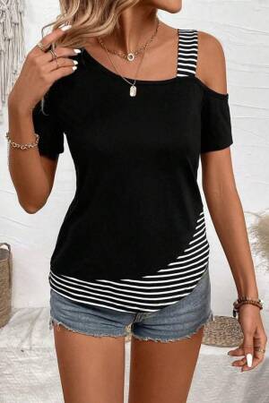 Black Casual Sexy Streetwear Blouse - Brand: Janes - Women's Clothing Wholesale - Globality Store