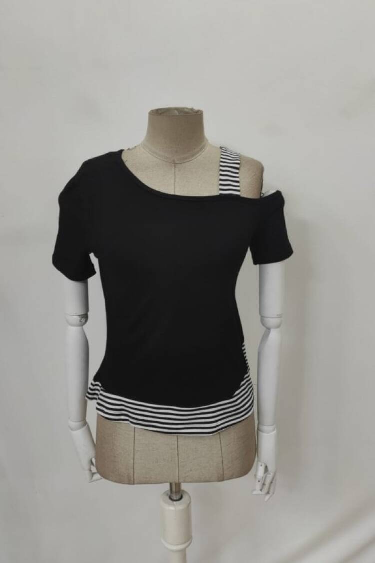 Black Casual Sexy Streetwear Blouse