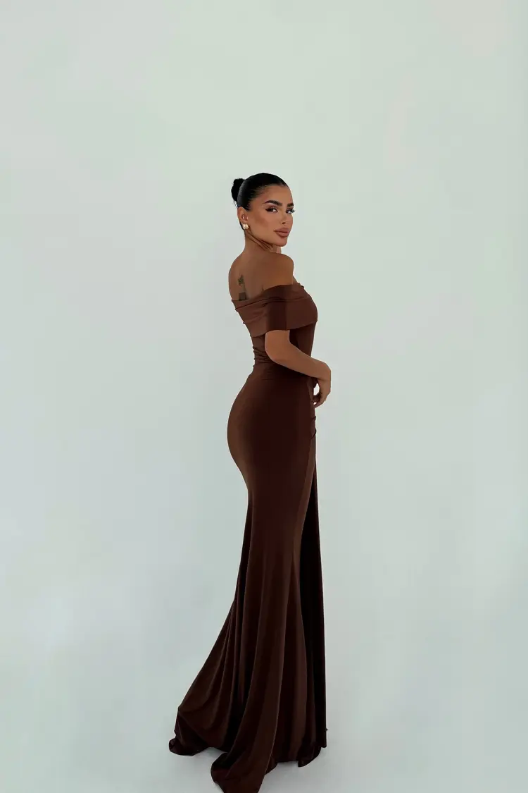 Sheath Dress With Off Shoulder Neckline