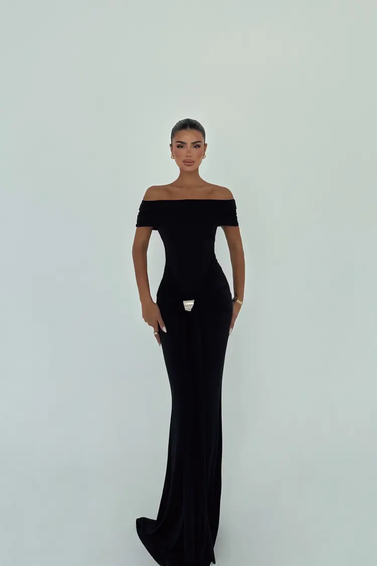 Glamorous Sheath Dress With Off Shoulder Neck - Brand: EYYO ATELIER - Women's Clothing Wholesale - Globality Store