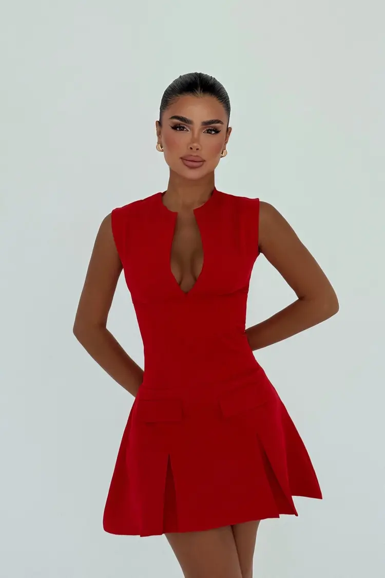 Glam Fit And Flare Mini Dress - Brand: EYYO ATELIER - Women's Clothing Wholesale - Globality Store