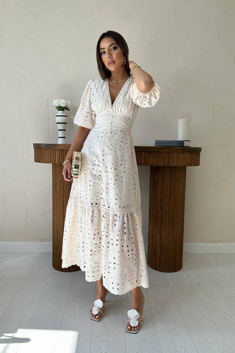 ElegantA-Line Dress With Bell Sleeves