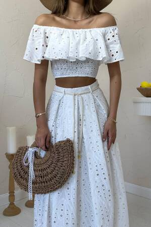 Boho Elegant Set With Ruffle Sleeves