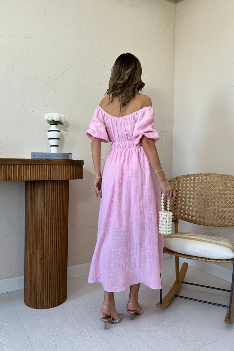 Elegant Off Shoulder A-Line Midi Dress