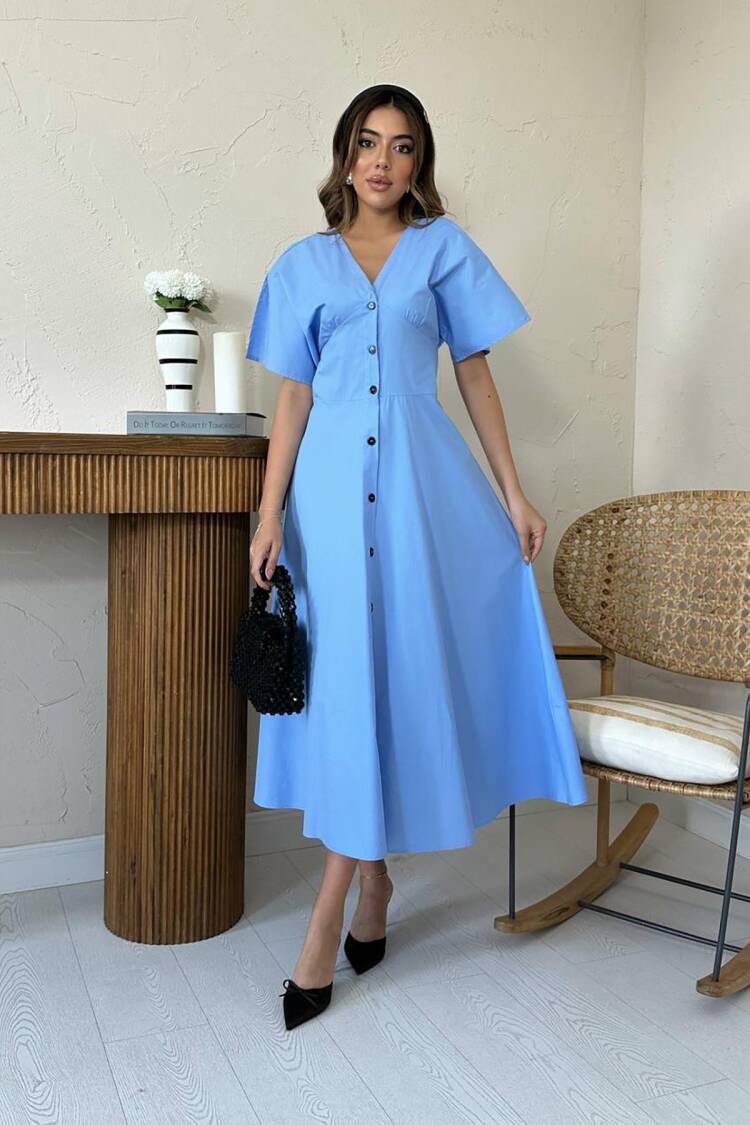Elegant Fit And Flare Dress - Brand: Elisa - Women's Clothing Wholesale - Globality Store