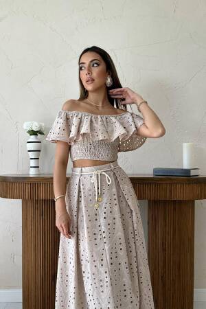 Beige Elegant Boho Set - Brand: Elisa - Women's Clothing Wholesale - Globality Store