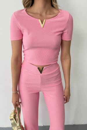 Pink Elegant Slim Fit Suit - Brand: Ezgi Nisantasi - Women's Clothing Wholesale - Globality Store