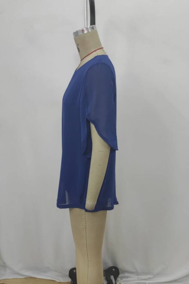 Blue Casual Elegant Formal Boho Blouse