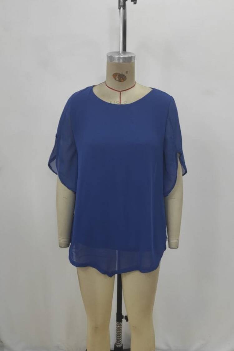 Blue Casual Elegant Formal Boho Blouse