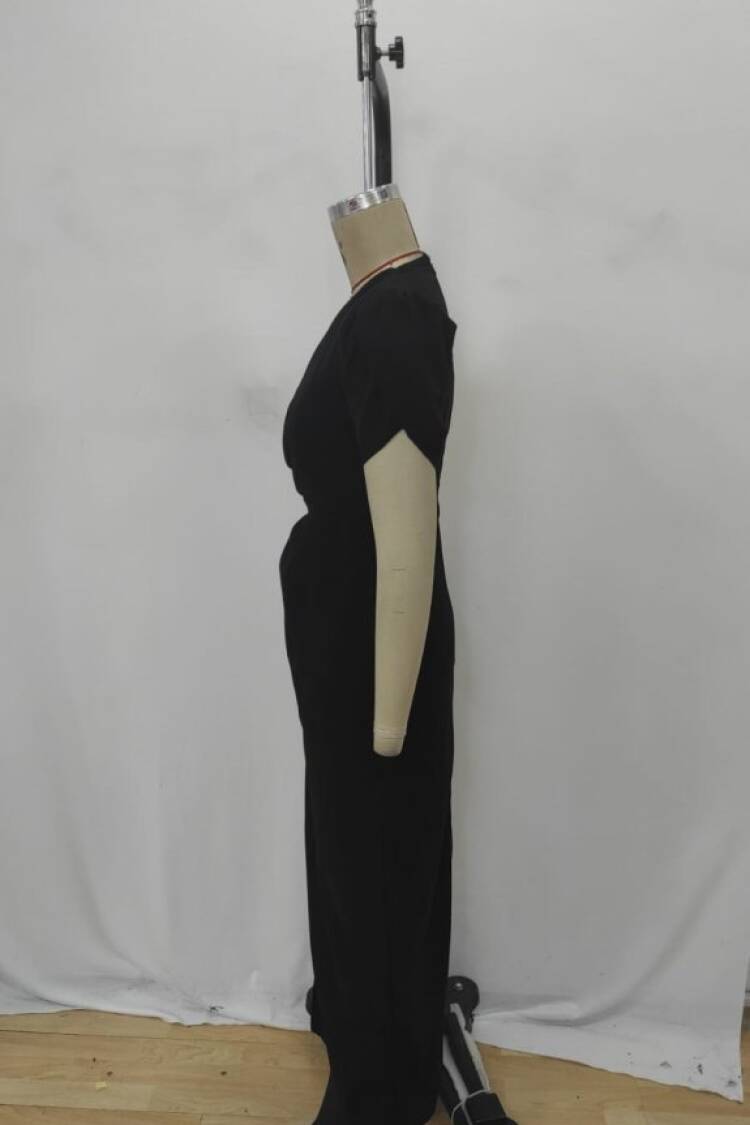 ElegantSheath Dress With Puff Half Sleeves
