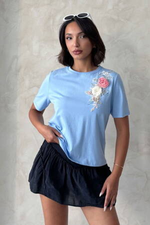 Floral Casual Blouse With Short Sleeves - Brand: Topshow - Women's Clothing Wholesale - Globality Store