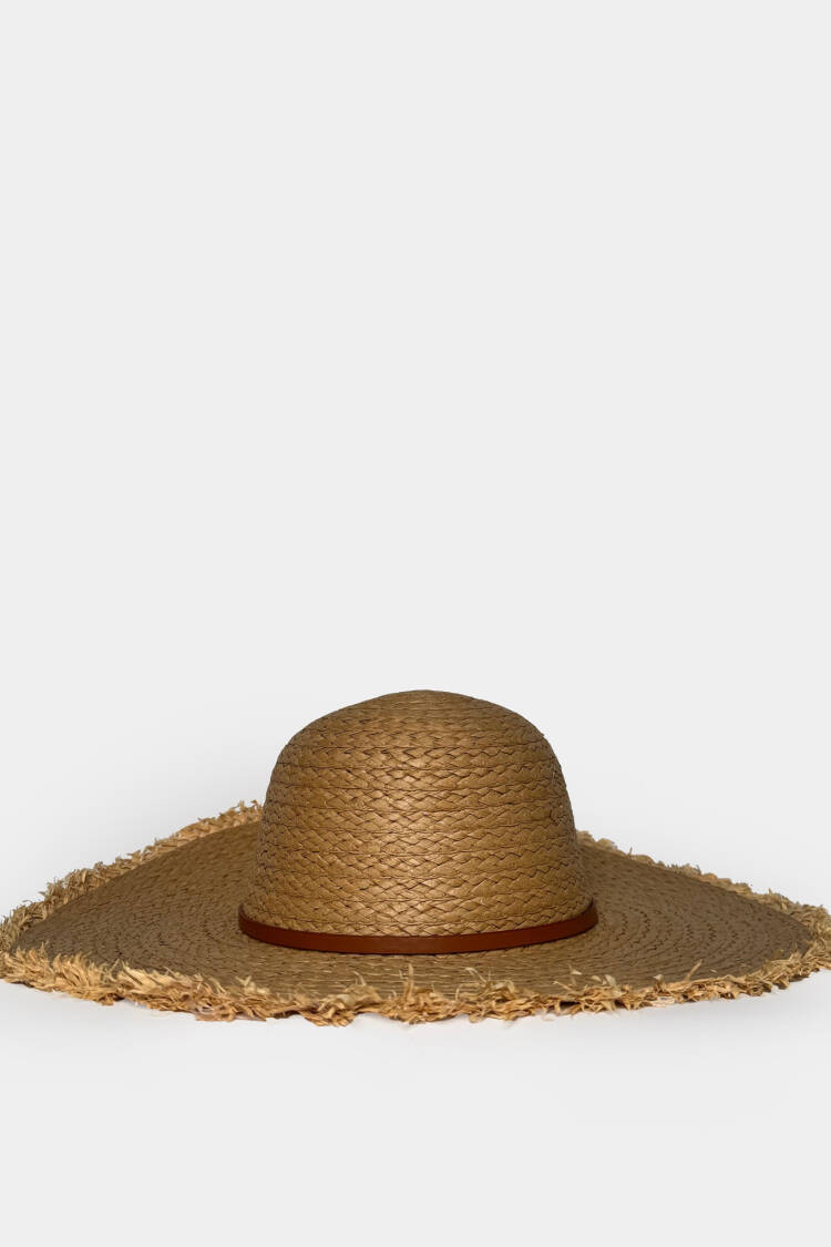 Brown Vintage Hat For Beach And Party