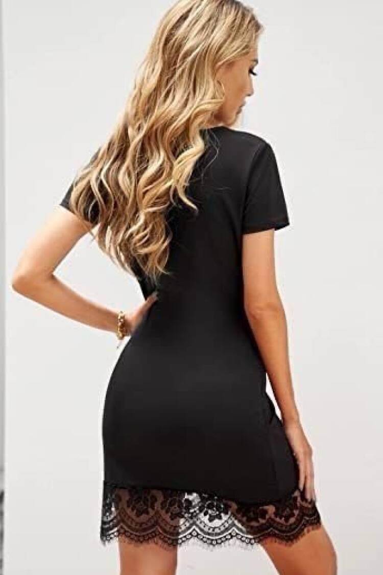 Black Sexy Elegant Mini Bodycon Dress