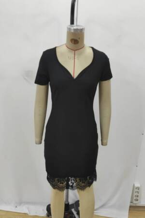 Black Sexy Elegant Mini Bodycon Dress - Brand: Janes - Women's Clothing Wholesale - Globality Store