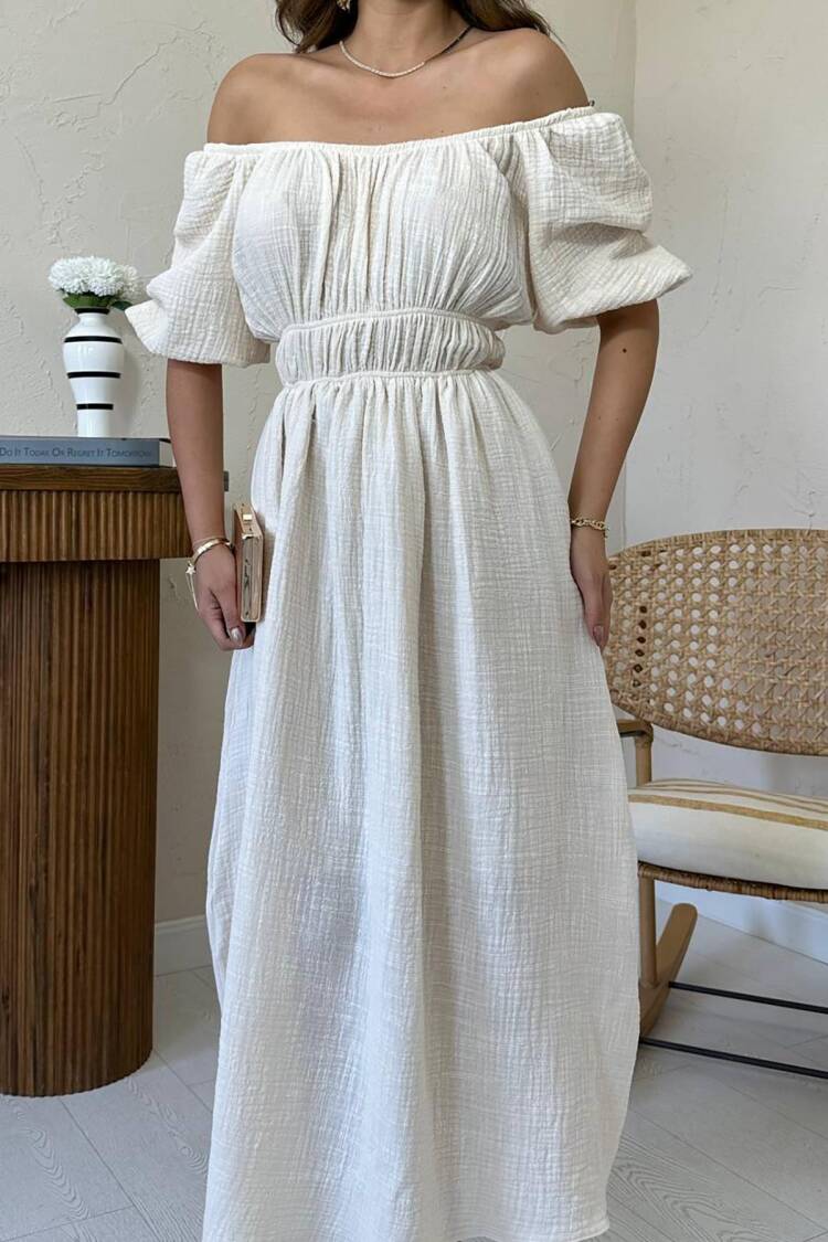 Fit And Flare Half Sleeve Dress