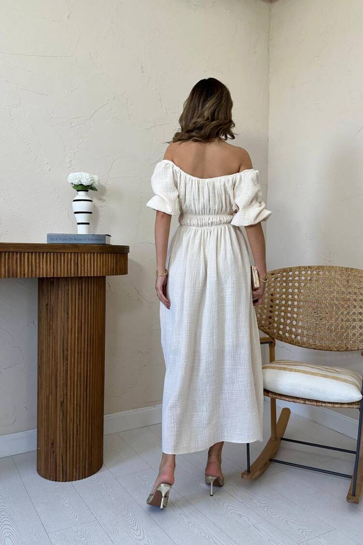 Fit And Flare Half Sleeve Dress