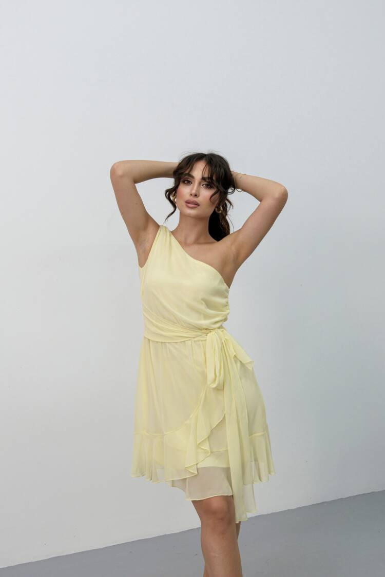 Wrap Dress With One Shoulder Neck - Brand: STEPS - Women's Clothing Wholesale - Globality Store