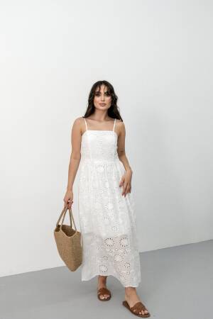 White A-Line Sleeveless Cap Sleeve Dress - Brand: STEPS - Women's Clothing Wholesale - Globality Store
