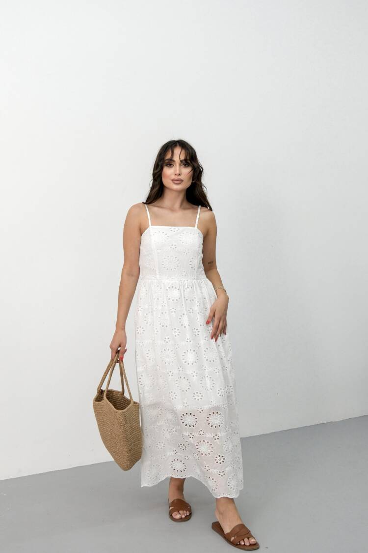 White A-Line Sleeveless Cap Sleeve Dress - Brand: STEPS - Women's Clothing Wholesale - Globality Store