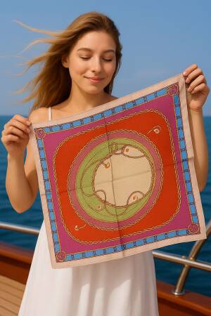 Beige Shawl Elegant Color Block For Summer - Brand: Axesoire - Women's Clothing Wholesale - Globality Store