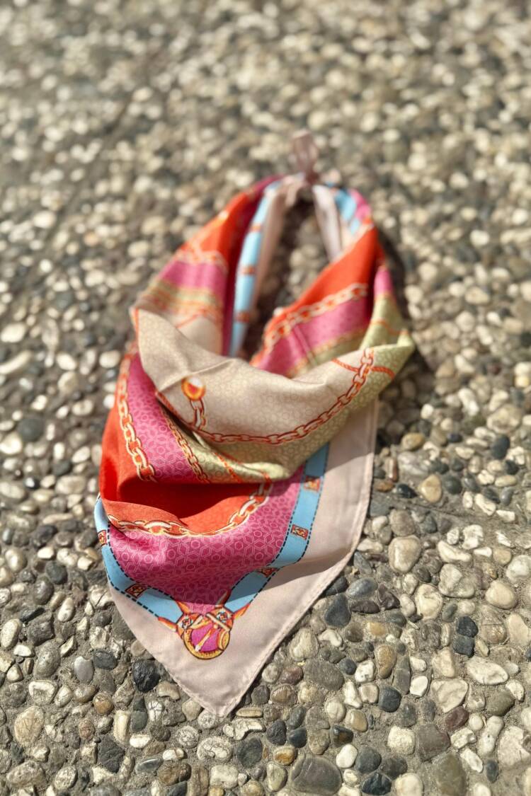 Beige Shawl Elegant Color Block For Summer