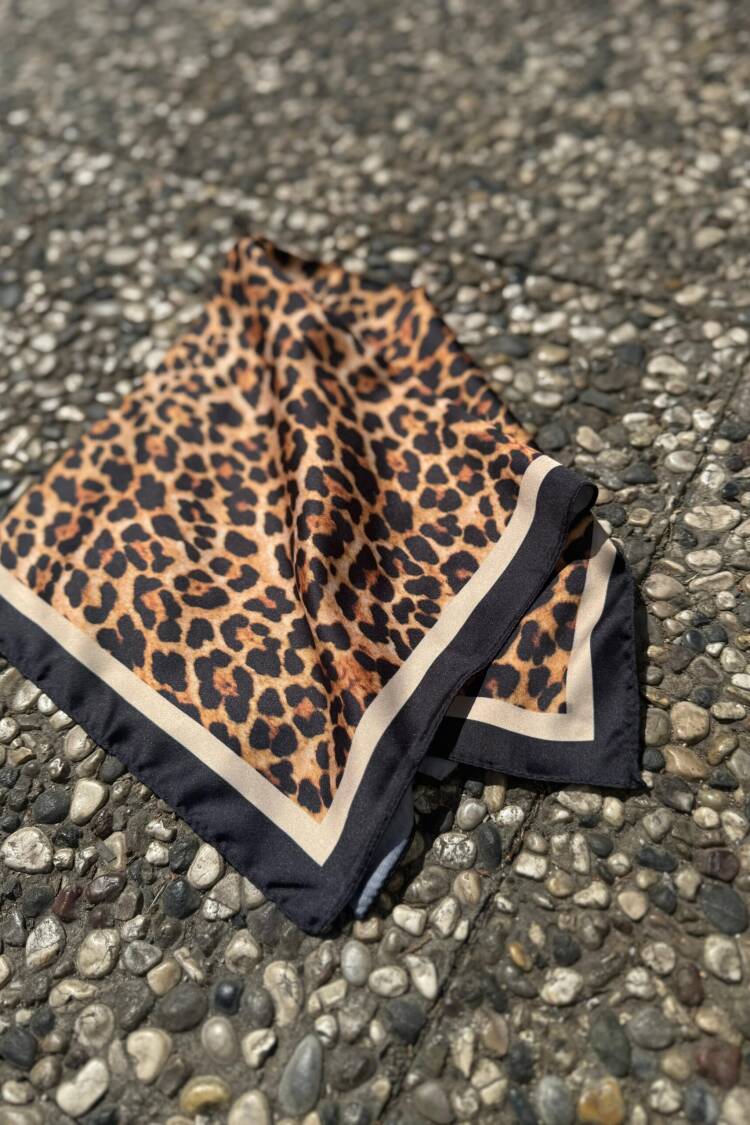 Brown Leopard Print Shawl