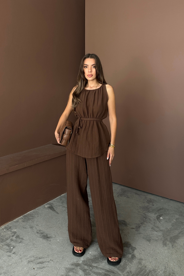 Mueslin Sleeveless Blouse - Trousers Tk